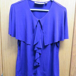 George Simonton Milky Knit Capelet Top - Ruffle